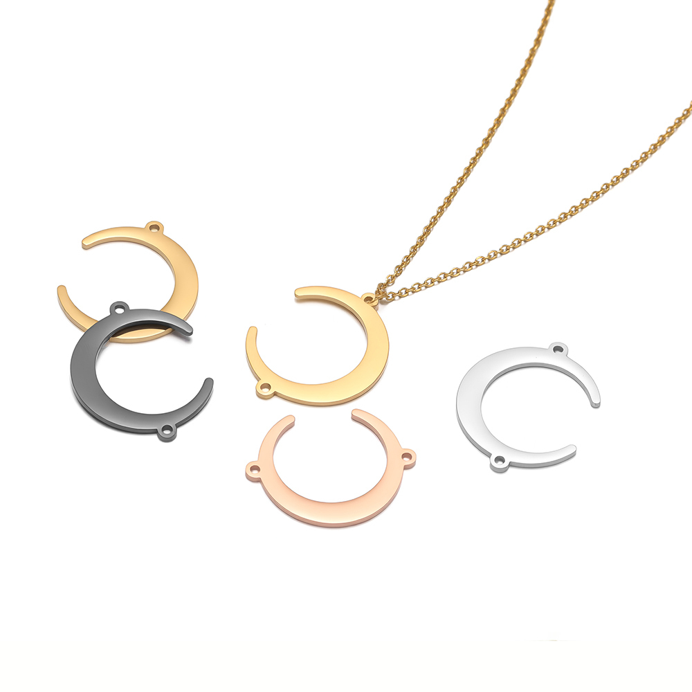 Moon Star Earrings - 5 قطع الفولاذ المقاوم للصدأ القمر