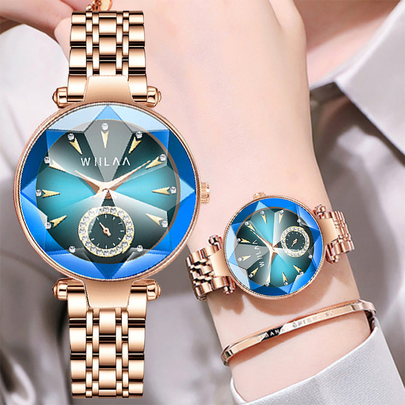 Jewelry And Watches Luxury Brand - ساعات يد كوارتز ذهبية وردية للنساء