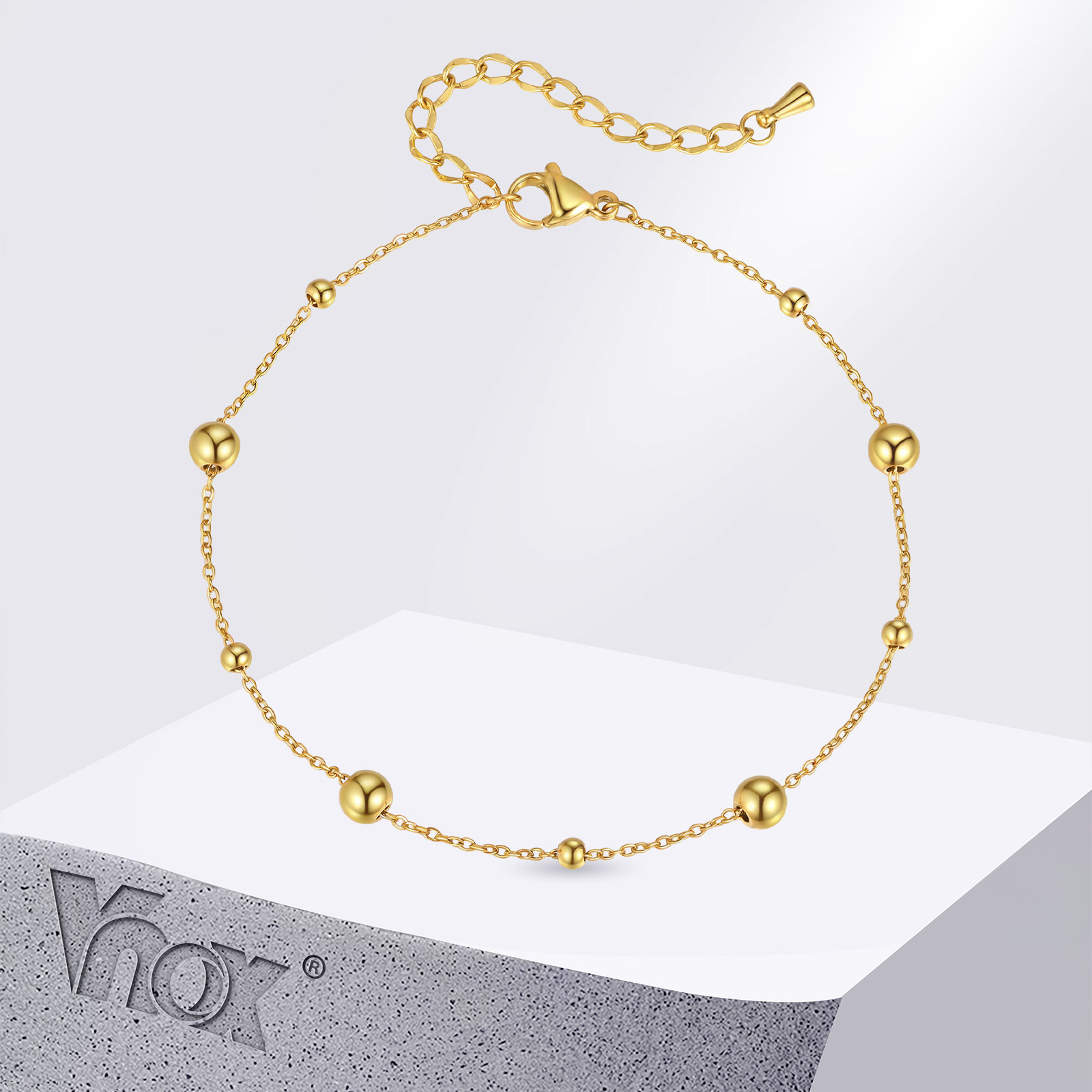 Jc Jewelry & Watches Reviews - Vnox الفولاذ المقاوم للصدأ الخرز الخالخال