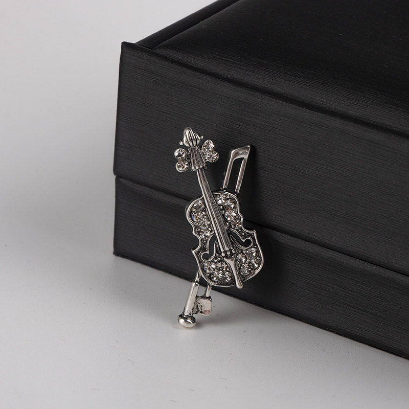 كريستال الكمان بروش مجوهرات فا - مراجعة Vintage Brooch Pin وسعره