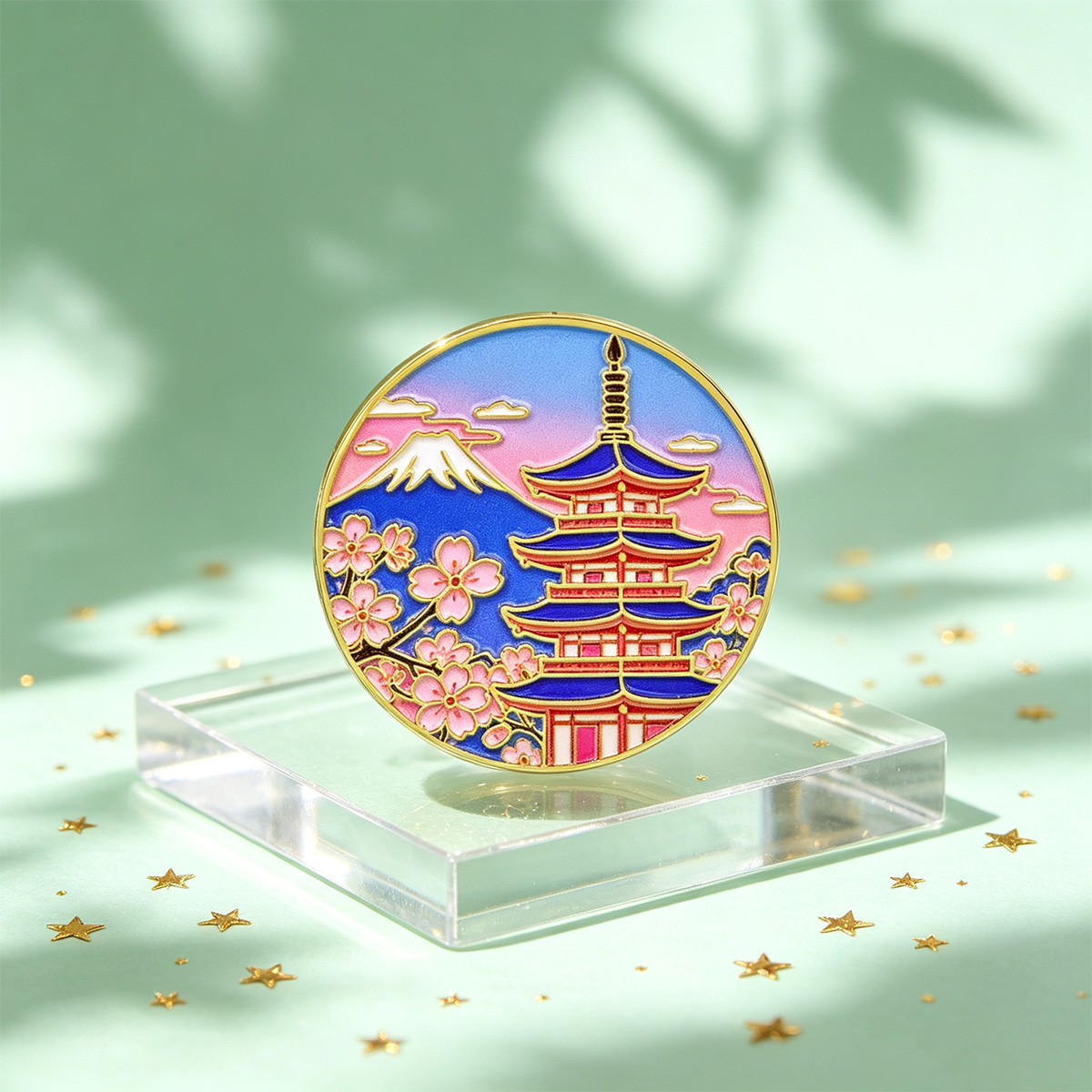 دبوس مينا بتصميم زهرة الكرز ال - مراجعة Vintage Brooch Pin وسعره