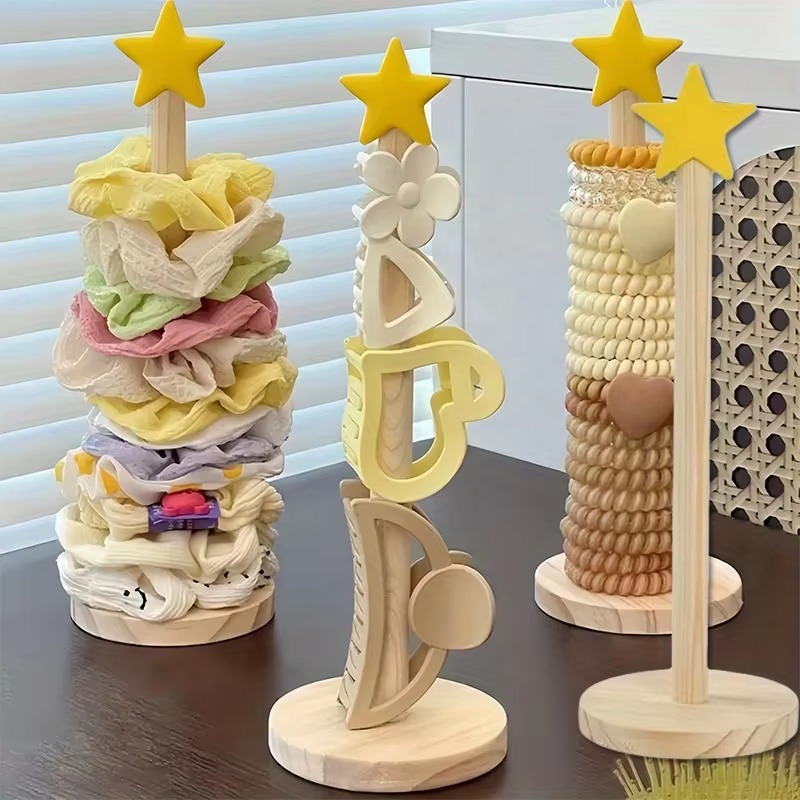 حامل حبال الشعر الخشبي متعدد ا - مراجعة Watches Jewelry Holder وسعره