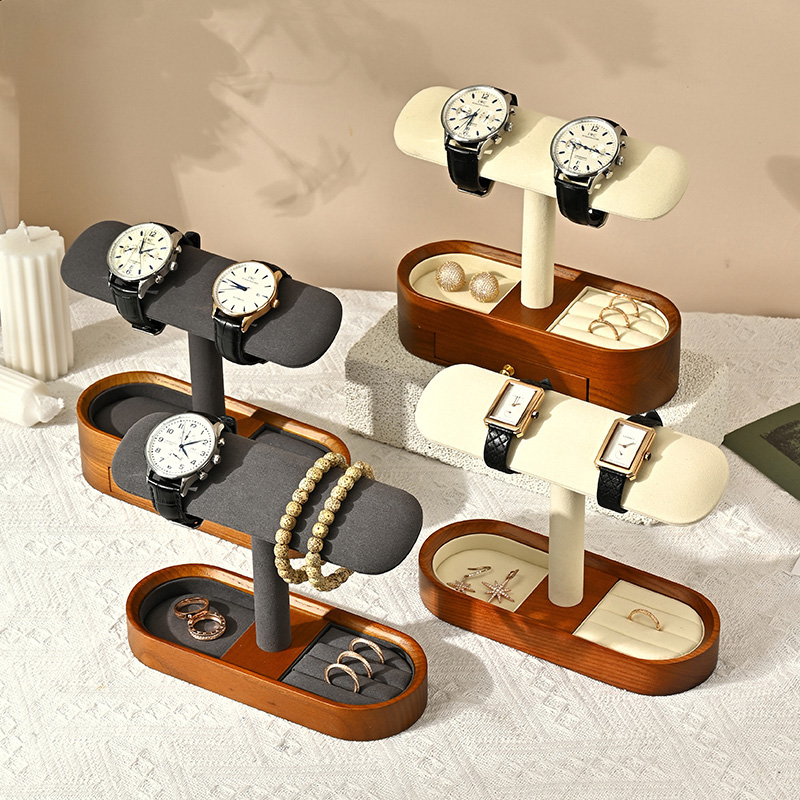 Oirlv خشب متين ساعة منظم الرف  - مراجعة Watches Jewelry Holder وسعره