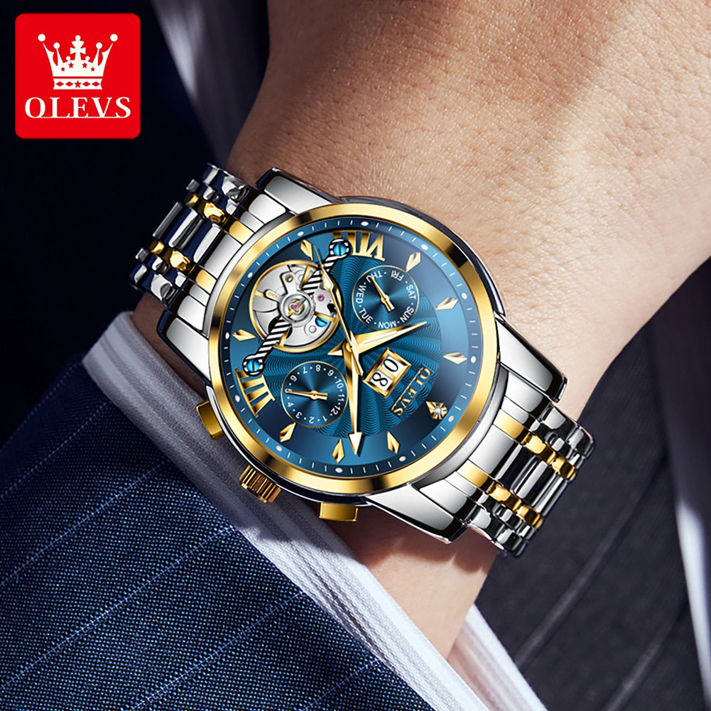 ساعات رجالية OLEVS فاخرة عصرية - مراجعة Mens Mechanical Watch وسعره